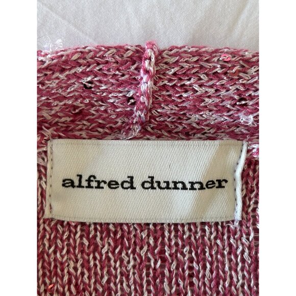 Elegant Pink Gradient Sparkle Knit Cardigan & White Top With Necklace - Picture 6 of 10